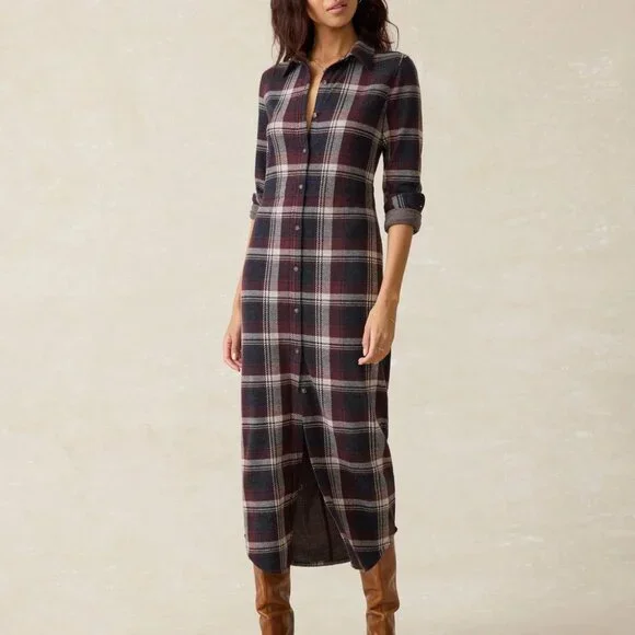 Faherty Legend Sweater Maxi Dress S - Picture 10 of 10